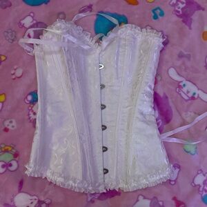 Elegant White Lace Corset